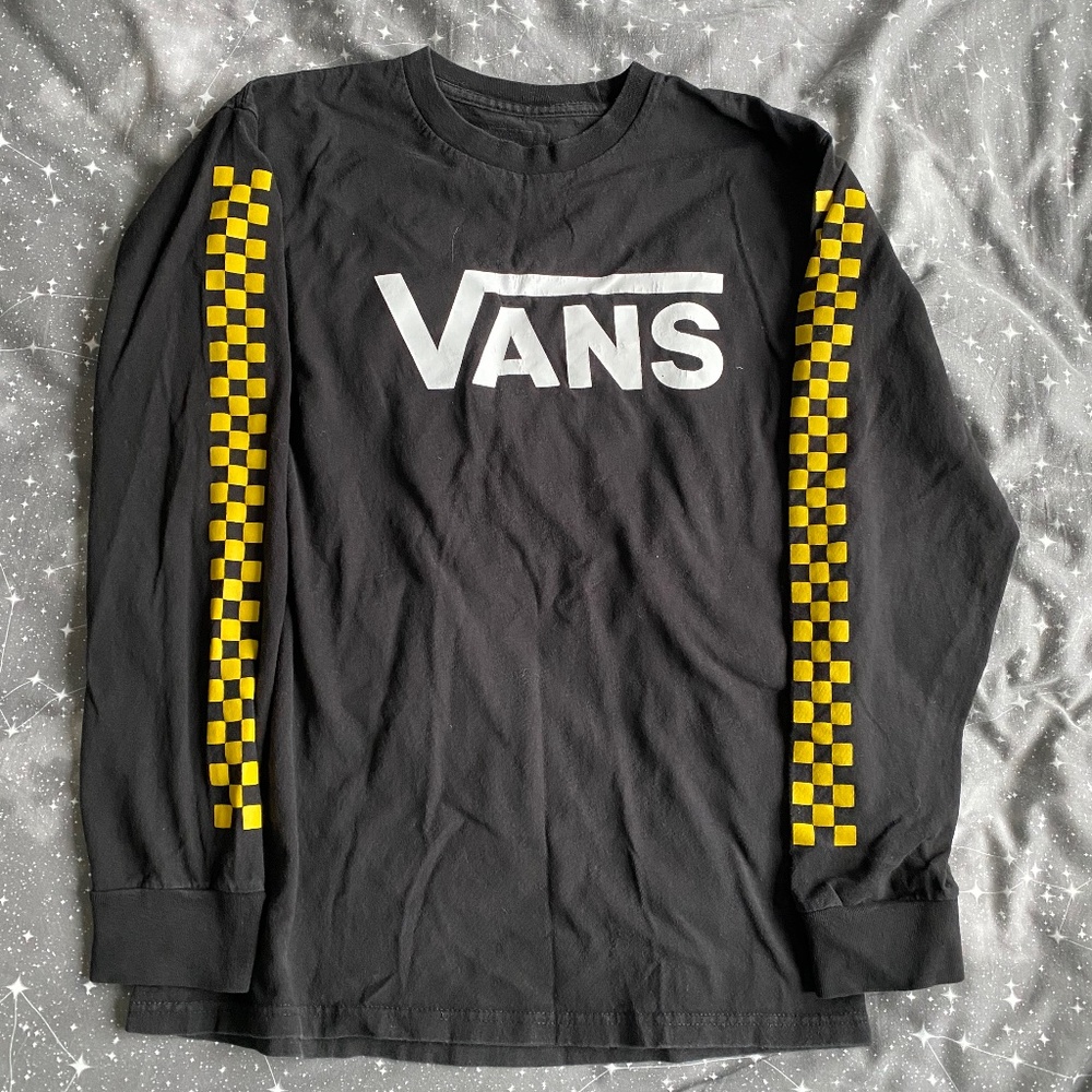 Vans Big Logo Long-Sleeve Checkerboard Sleeves